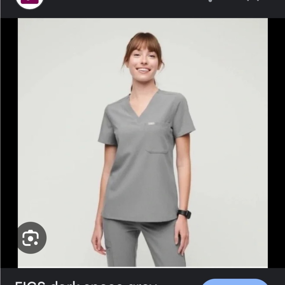 Figs Dark space grey scrub set